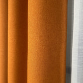 FERNARA Curtains – Wool-Look Solid Texture – Cinnamon
